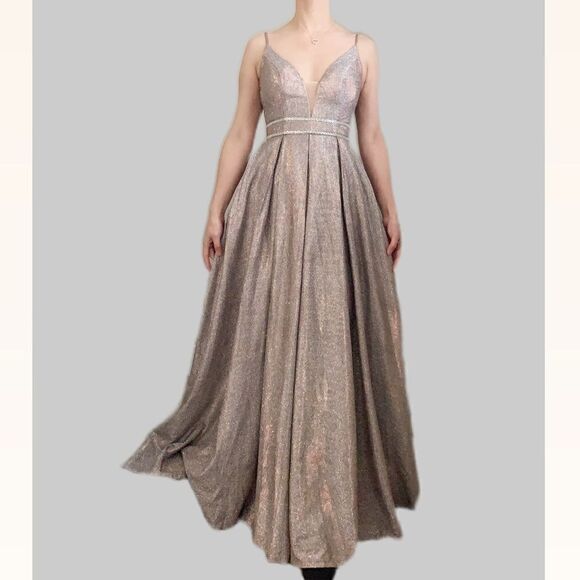 Glamorous Glittering Gown in Soft Pink - Picture 12 of 16